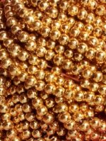 RUHAILA 3 MM-1200 PCS GOLDEN PLASTIC BEADS +4 MM -1000 PCS + 6 MM- 200 PCS + 8 MM- 100 PCS + 10 MM- 50 PCS 5000 GOLDEN PLASTIC BEADS FOR JWELLERY AND ART AND DRESS AND CRAFT. - Image 3